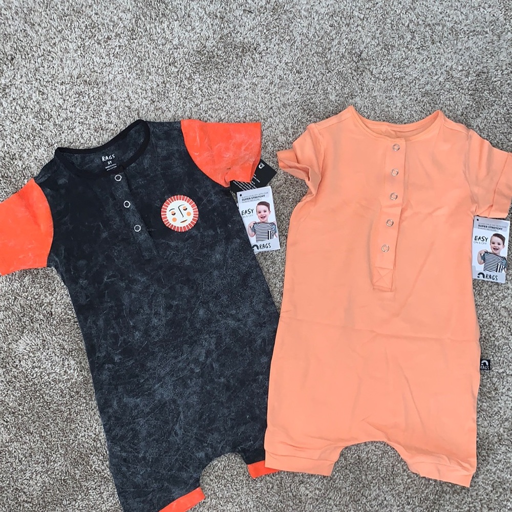 Rags rompers NWT